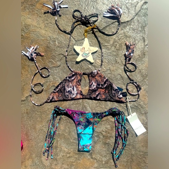 Indah taupe feather bikini - Picture 1 of 4